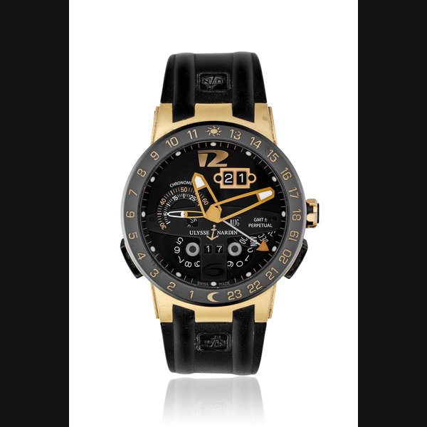 ULYSSE NARDIN, 18K GMT, PERPETUAL-CALENDAR "EL TORO", REF. 326-03