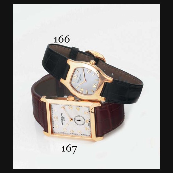 Patek Philippe PATEK PHILIPPE. A FINE LARGE 18K GOLD RECTANGULAR WRISTWATCH WITH BREGUET NUMERALS SIGNED PATEK PHILIPPE, GENEVE, "GONDOLO", MOVEMENT NO. 1893861, CASE NO. 4295801, REF. 5109, CIRCA 2003, Price & Market Data