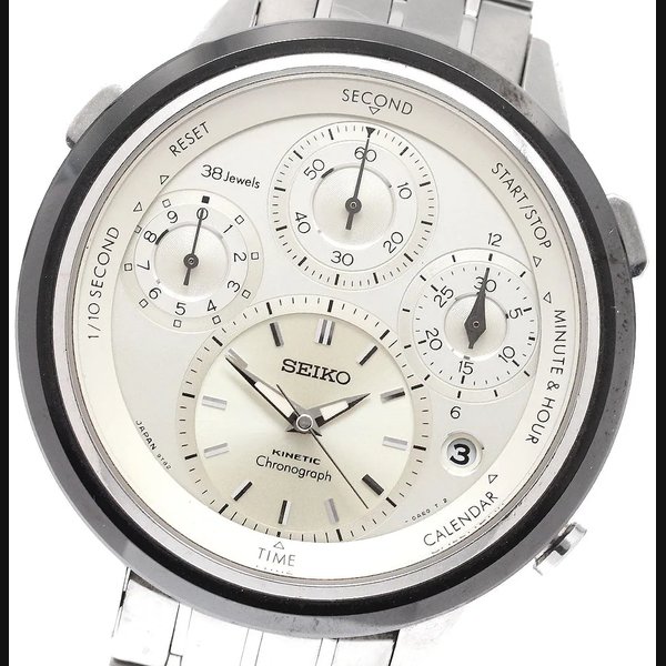 SEIKO
SEIKO Kinetic SBCG003/9T82-0AE0 Crown Chronograph Limited Edition of 300 pieces Silver Dial Auto quartz Men's Watch_868050