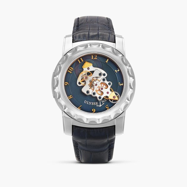 Ulysse Nardin Freak 'First Generation', Reference 010-88 | A brand new white gold carrousel tourbillon wristwatch with dual direct escapement, Circa 2001