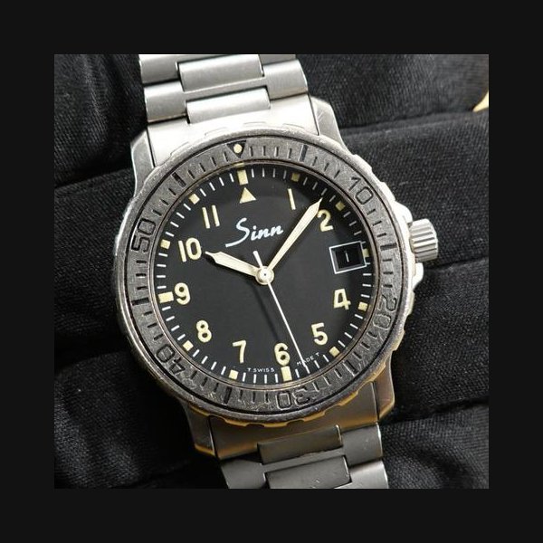 Sinn Sinn8827.Ti 36 mm TITAN Diver Tritium Reintitan BOX 8827 vintage NSA Band KRONE TUBUS NEU
