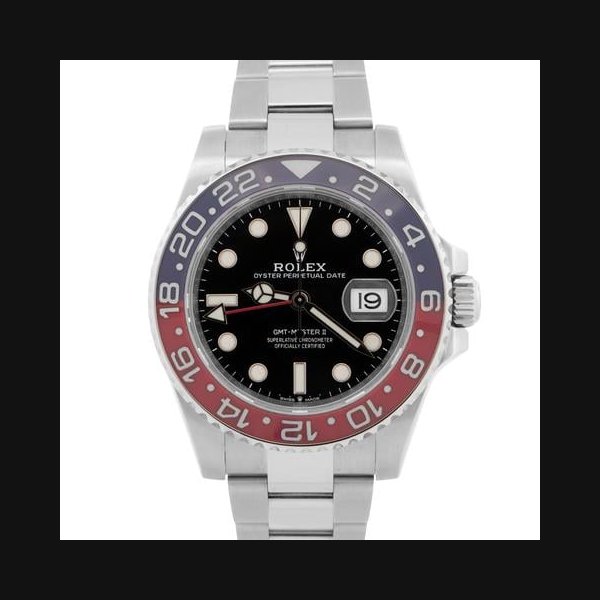 Rolex GMT-Master IIPEPSI RED BLUE Black Steel 40mm 126710 BLRO Date Watch