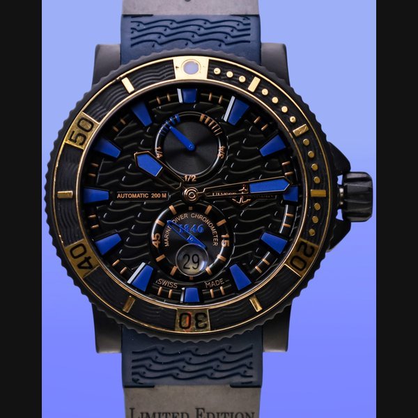 Ulysse Nardin 2016 Ulysse Nardin Diver Black Sea L.E. 45.8MM Black Dial Rubber Strap (263-92) · 263-92LE-3C/923-RG