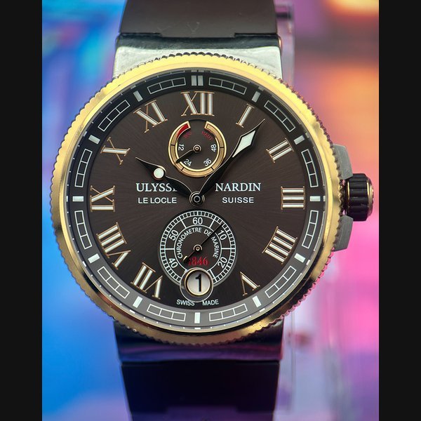Ulysse Nardin Ulysse Nardin Marine Chronometer 43MM Brown Dial Rubber Strap (265-67) · 265-67