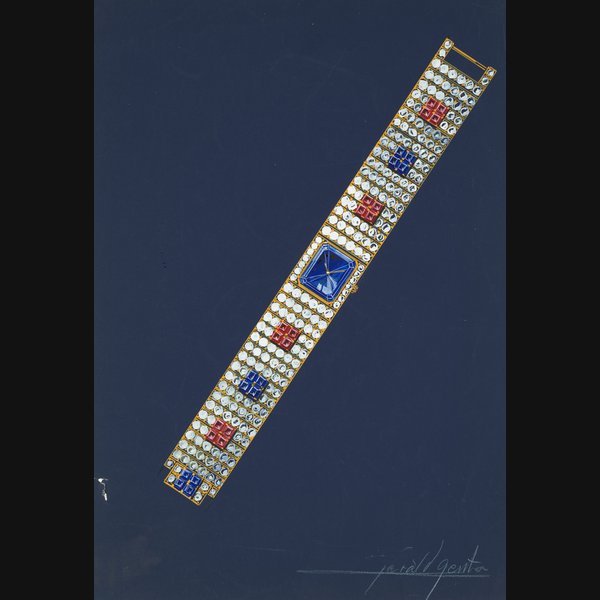 Gérald Genta Design of a bracelet watch with accompanying NFT  Circa 1988