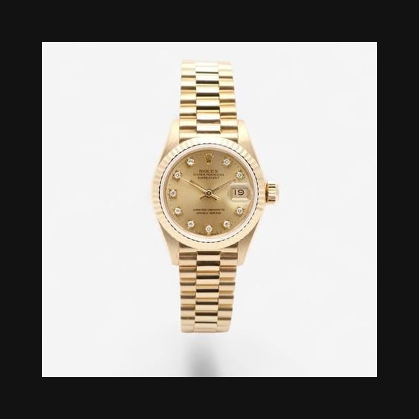 Rolex RolexWomen's Gold Datejust 26 69178G Original Ten-Point Diamond 1984 [U]