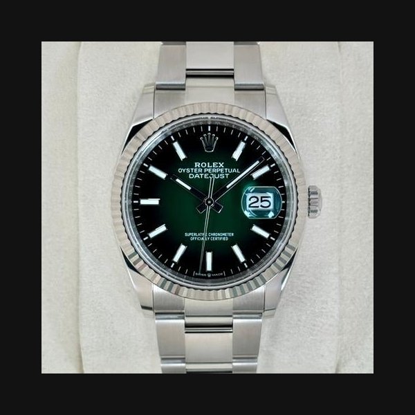 Rolex Rolex DatejustNEW 2026 Datejust 36mm 126234 Stainless Steel Oyster Green Ombre Dial, Price & Market Data