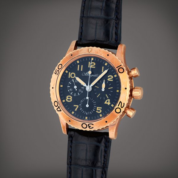 Breguet Type XX Aéronavale, Reference 3800 | A yellow gold flyback chronograph wristwatch | Circa 1998