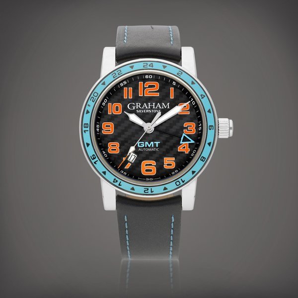 Graham Silverstone Time Zone, Reference AN-2TZAS | A stainless steel dual time zone wristwatch with date, Circa 2011 | Silverstone Time Zone 型號AN-2TZAS | 精鋼兩地時間腕錶，備日期顯示，約2011年製 · AN-2TZAS