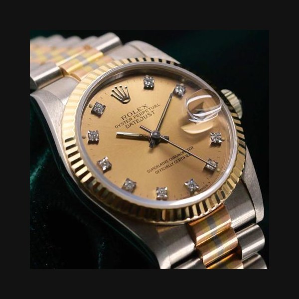 Rolex Rolex DatejustMINT CONDITION Datejust Champagne Diamond Markers Tridor 18k White Gold 31mm 68279B