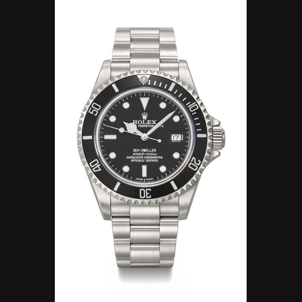Rolex ROLEX. AN ATTRACTIVE STAINLESS STEEL AUTOMATIC WRISTWATCH WITH SWEEP CENTRE SECONDS, DATE, GAS ESCAPE VALVE AND BRACELET SIGNED ROLEX, SEA-DWELLER MODEL, REF. 16600T, CASE NO. F694519, CIRCA 2004, Price & Market Data