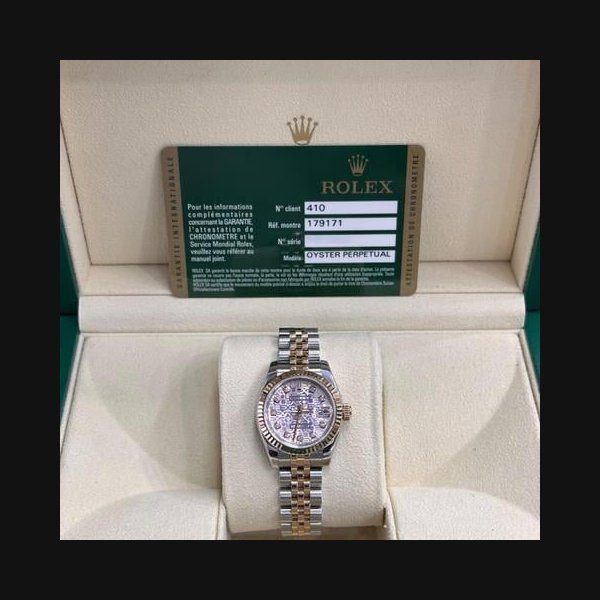 Rolex Rolex Lady-Datejust179171 26MM Two-Tone DateJust Computer Diamond Dial Hidden Clasp