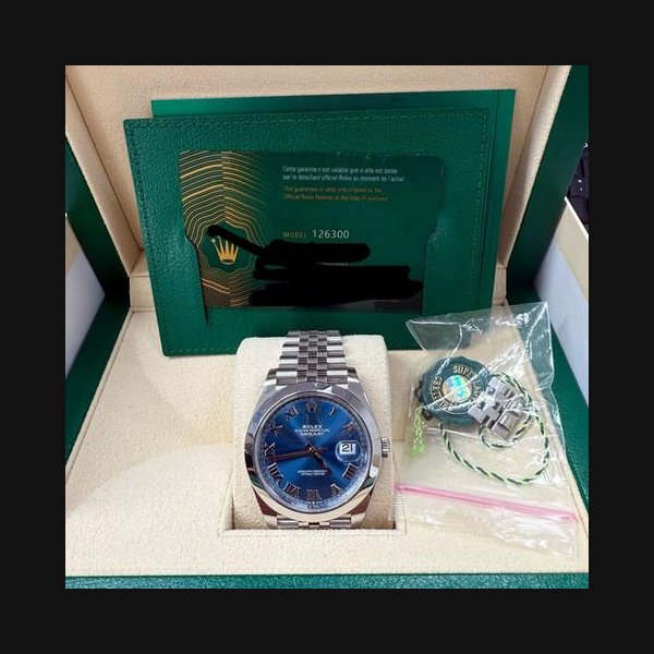 Rolex DatejustUnworn 2026 36mm Bright Blue Roman Dial Fluted Bezel Jubilee Ref. 126234