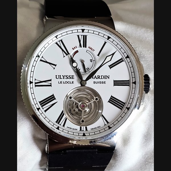 Ulysse Nardin Ulysse Nardin Marine Tourbillon 43MM White Dial Rubber Strap (1283-181)
