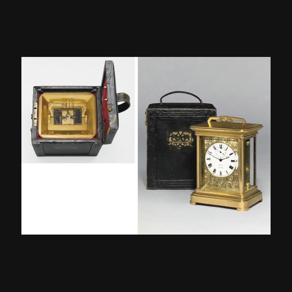  A Victorian giant gilt-brass eight day chronometer carriage timepiece DENT, LONDON, NO.702. CIRCA 1845