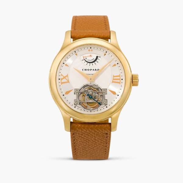 Chopard L.U.C. Tourbillon Quattro, Reference 16/1869 | A limited edition yellow gold tourbillon wristwatch with power reserve indication | Circa 2003
