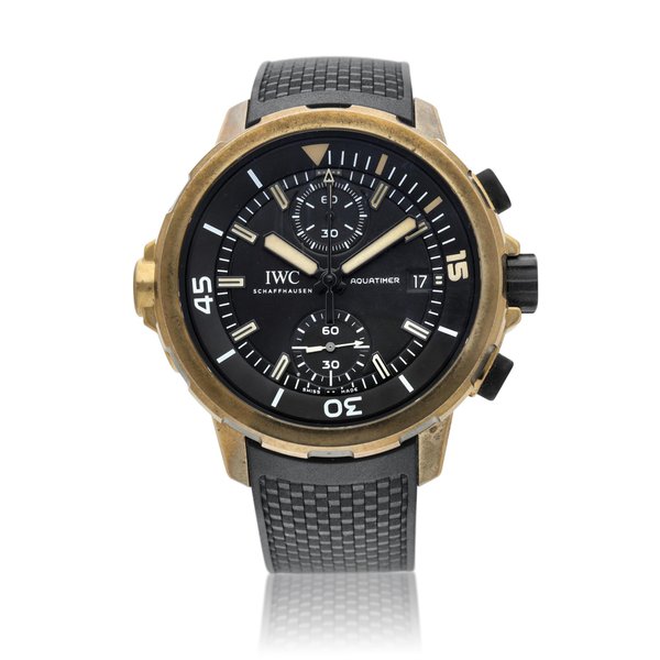 IWC Reference IW3795-03 Aquatimer Chronograph Edition Expedition Charles Darwin  A titanium and bronze automatic chronograph wristwatch with date, Circa 2015