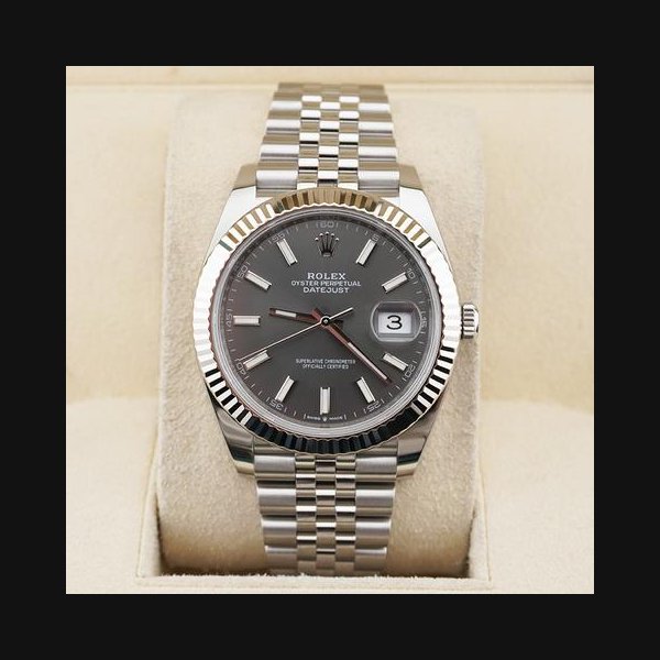 Rolex Datejust41mm Slate Dial Fluted Bezel 126334