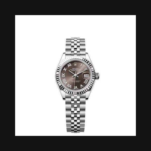 Rolex Rolex Lady-DatejustRhodium Roman Dial Stainless Steel Fluted Bezel Jubilee Bracelet