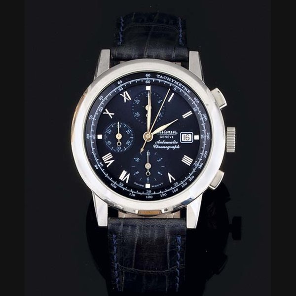 Atlantus Atlantus. A Stainless Steel Water Resistant Automatic Chronograph wristwatch SIGNED ATLANTUS, CASE NO 7769, CIRCA 2000