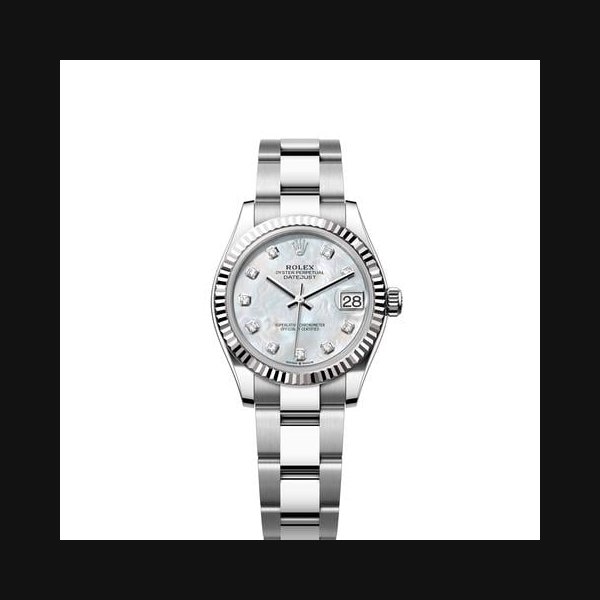 Rolex Datejust31 Mother of Pearl Diamond Dial Stainless Steel Fluted Bezel Oyster Bracelet Ref. 278274