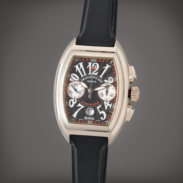 Franck Muller King Conquistador, Reference 8005 CC | A white gold chronograph wristwatch with date | Circa 2004 · 8005
