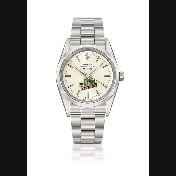 ROLEX, OYSTER PERPETUAL, AIR-KING, REF. 14000 STAINLESS STEEL AUTOMATIC WRISTWATCH WITH SWEEP CENTRE SECONDS AND BRACELET CASE NO. X775751, MANUFACTURED IN 1993
