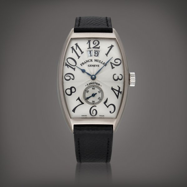 Franck Muller Curvex Big Date, Reference 2851 S6  A limited edition white gold wristwatch with digital date display  Circa 1999
