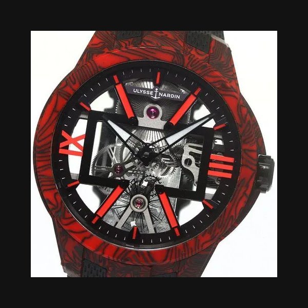 Ulysse Nardin Ulysse Nardin Executive ユリス・ナルダン 3713-260/MAGMA NEW EXECUTIVE SKELETON X MAGMA 手巻き メンズ 良品 箱・保証書付き_773295 中古