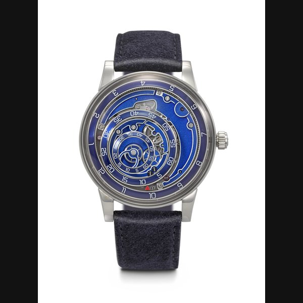 TRILOBE. AN IMPRESSIVE AND UNUSUAL TITANIUM LIMITED EDITION AUTOMATIC WRISTWATCH WITH CONCENTRIC RING INDICATIONS UNE FOLLE SOIRÉE MODEL, REF. UFJ01REV, CASE NO. TT540522218, NO. 14⁄25, CIRCA 2023