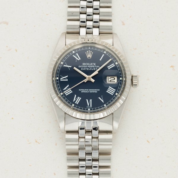 Rolex Rolex Datejust 1603 Blue Buckley Luminova Dial · 1603