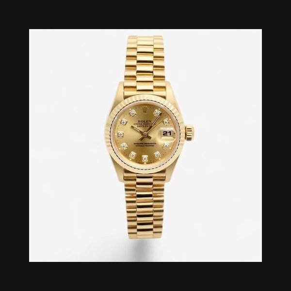 Rolex RolexOriginal Diamond Datejust 26 Gold Women's Watch 1997 [U]