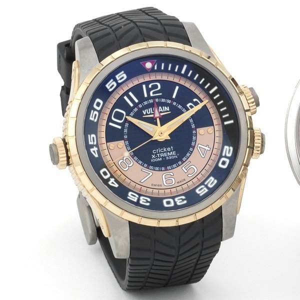 Vulcain Vulcain. A titanium and 18K rose gold manual wind alarm wristwatch Cricket X-Treme, Case No.105924.162, No.74, Circa 2010