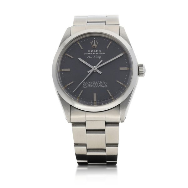 Rolex Rolex | AirKing, Reference 5500, AirKing, Reference 5500, A stainless steel wristwatch with bracelet made for the first Minister of Education, Circa 1989 | 勞力士 | AirKing 型號5500 精鋼鏈帶腕錶，為前科威特教育部長，約1989年製 · 5500