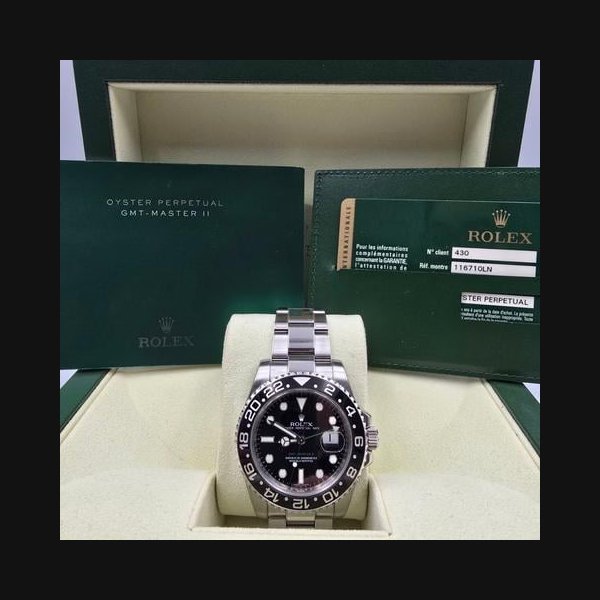 Rolex Rolex GMT-Master II2010 FULL SET GMT Master II 116710LN Steel Green Arrow 40mm