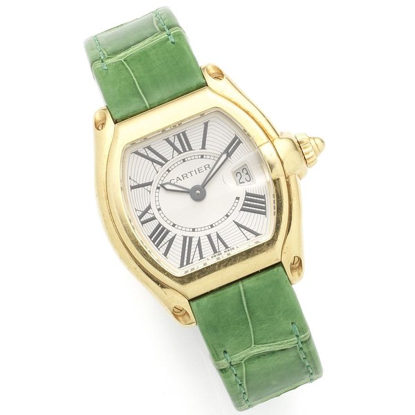 Cartier. An 18K gold quartz calendar wristwatch Roadster, Ref:2676, Case No.59922CE, Circa 2005