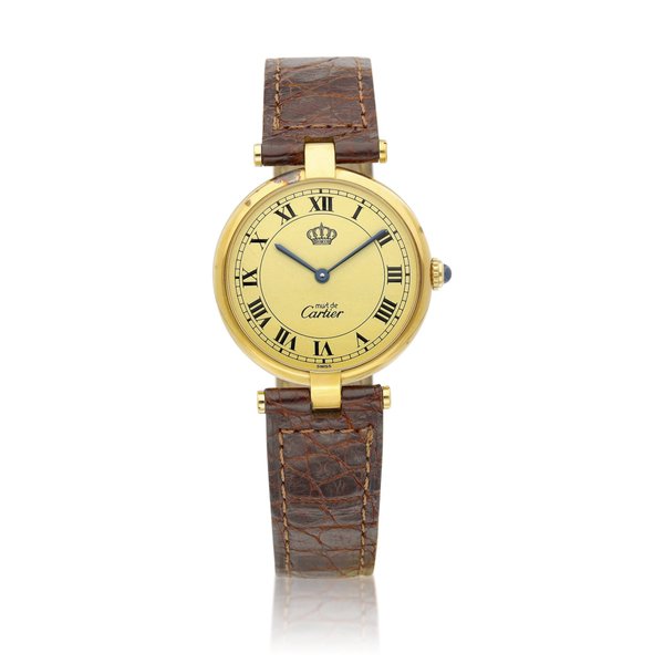 Cartier Vendôme Vermeil, Reference 590003 A gold plated wristwatch, Circa 1990 | 卡地亞 Vendôme Vermeil 型號590003 | 鍍金腕錶，約1990年製