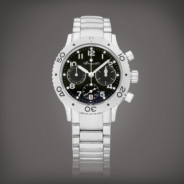 Breguet Type XX Transatlantique, Reference 4820 | A stainless steel chronograph wristwatch with date and bracelet, Circa 2003 | 寶璣 | Type XX Transatlantique 型號4820 | 精鋼計時鏈帶腕錶，備日期顯示，約2003年製 · 4820