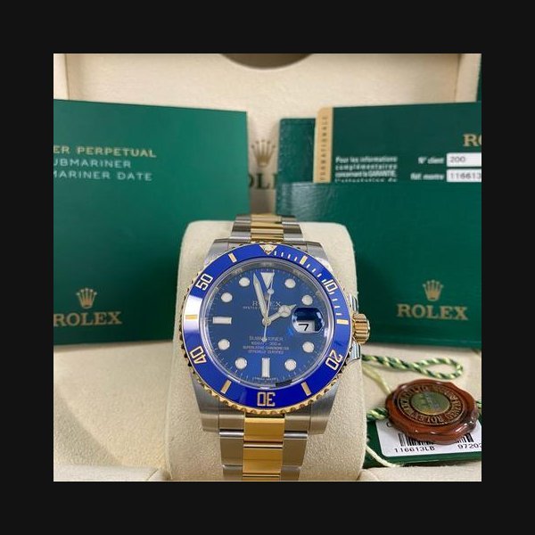 Rolex Rolex Submariner DateLike NEW 2014 Submariner Date 2-Tone "Bluesy" 116613LB FULL SET Steel & Yellow Gold