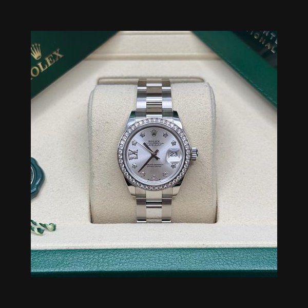 Rolex Rolex Lady-DatejustNEW 2026 Silver Star Diamond Stainless Steel Diamond Bezel Oyster Bracelet