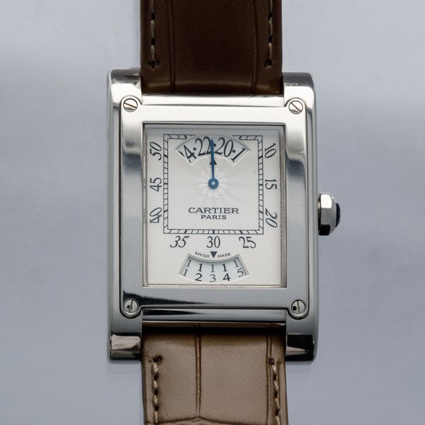 Cartier Cartier CPCP Tank a Vis Wandering Hours 2554 18k WG