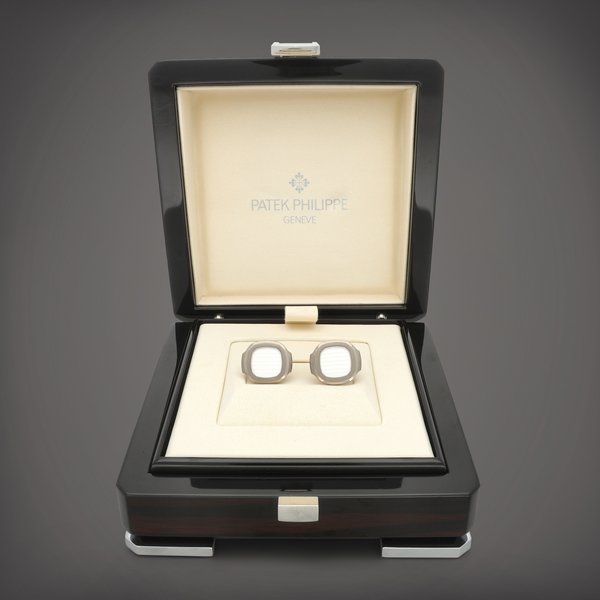 Patek Philippe A pair of white gold Nautilus cufflinks | Circa 2018