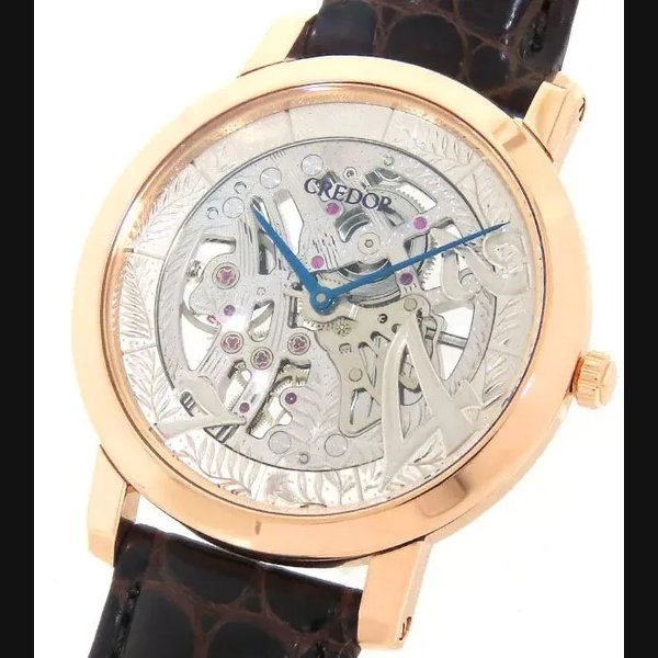 SEIKO Credor Signo Mechanical GBBD968 6899-00F0 Skeleton Dial K18PG 750 Pink Gol Ref. GBBD968/6899-00F0