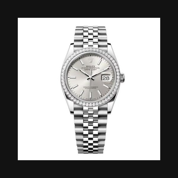 Rolex Datejust36 NEW 2025 Silver Index Dial Stainless Steel Diamond Bezel Jubilee Bracelet Ref. 126284RBR