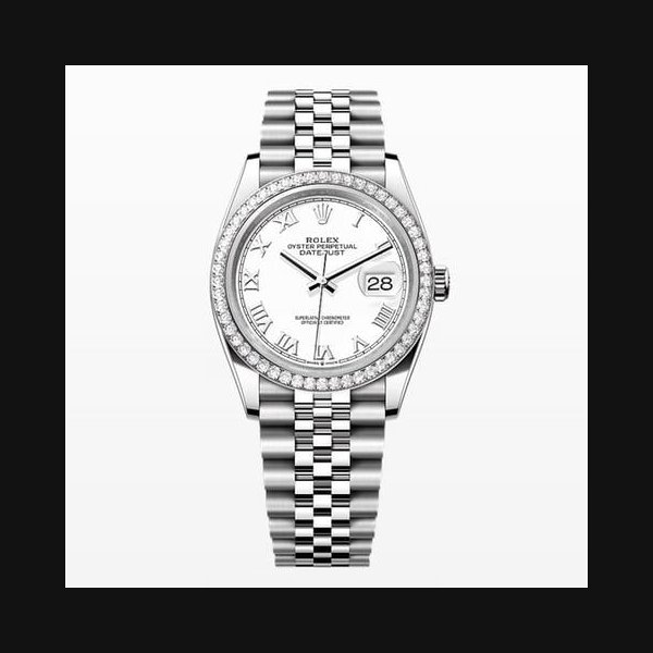 Rolex Rolex Datejust36 NEW 2024 White Roman Dial Diamond Bezel Stainless Steel Jubilee Bracelet