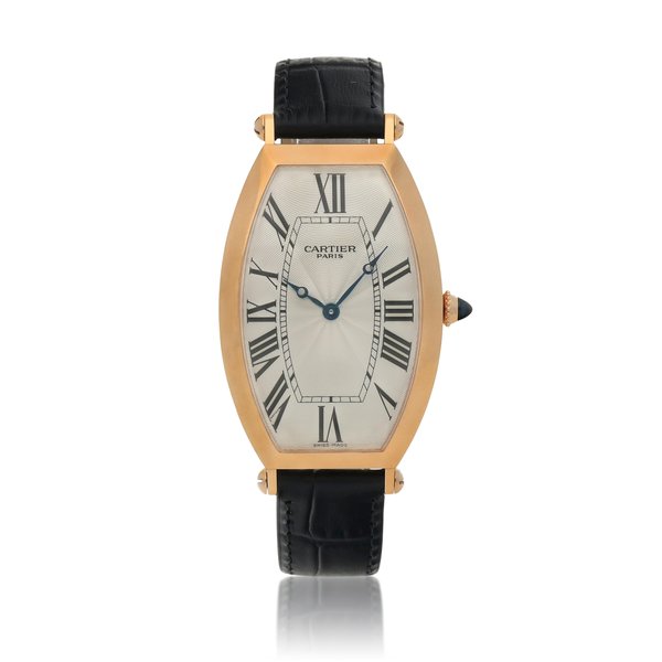 Cartier 'CPCP' Tonneau XL, Ref. 2802 H  Pink gold wristwatch   Circa 2006