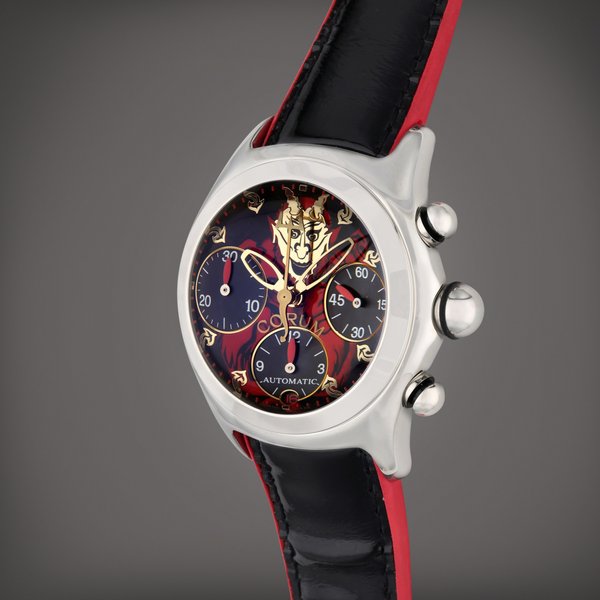 Corum Reference 285.340.20 Bubble The Collector’s Series Lucifer | A limited edition stainless steel automatic chronograph wristwatch with date, Circa 2004