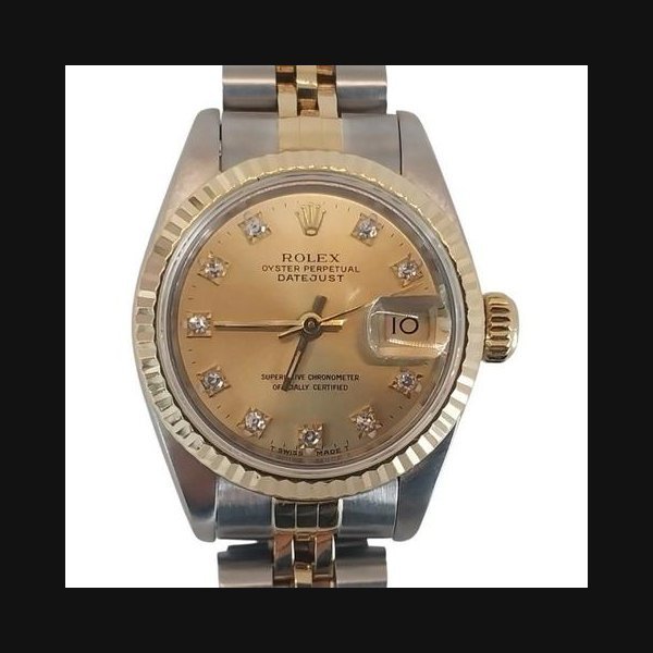 Rolex Rolex Lady-Datejust26mm Datejust Diamond 10p Champagne Gold 18k Combi Women's Watch 69173 [U]