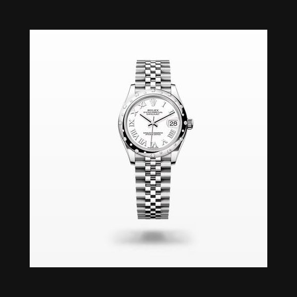 Rolex Rolex Datejust31 NEW 2024 White Roman Dial Scattered Diamond Bezel Stainless Steel Jubilee