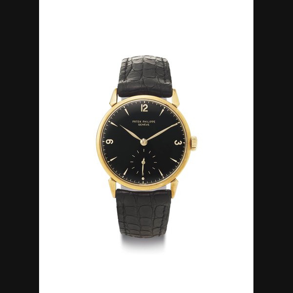 Patek Philippe. An 18k Gold Wristwatch with Black Dial SIGNED PATEK PHILIPPE, GENÈVE, REF. 1578, MOVEMENT NO. 723'409, CASE NO. 685'283, MANUFACTURED IN 1954
